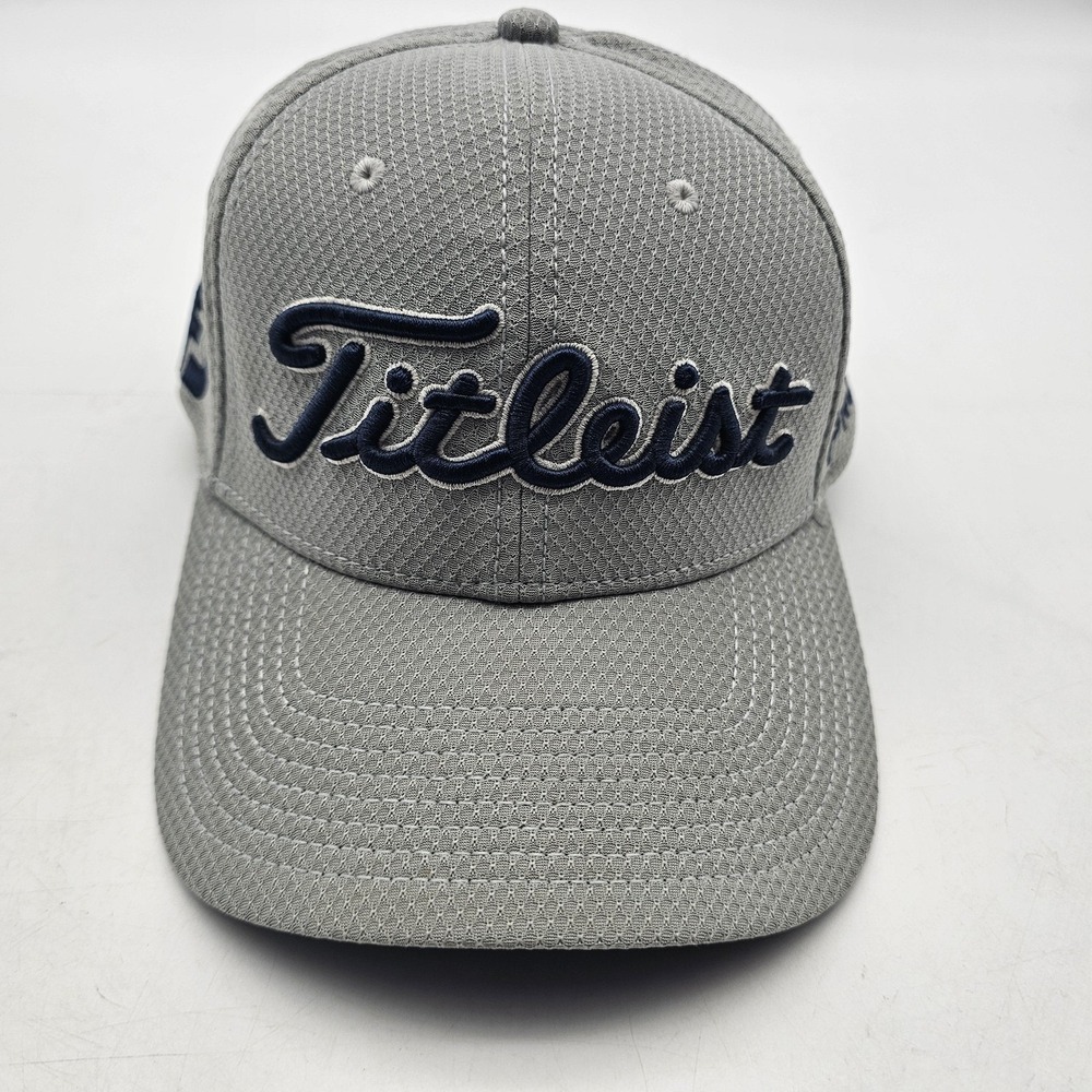 Titleist‎ Pro V1 Hat Cap Fitted Mens Large Gray Mesh Golf FJ A-Flex Stretch